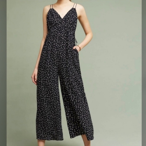 Maeve Pants - Maeve Finley Polkadot Wide Leg Jumpsuit size 16